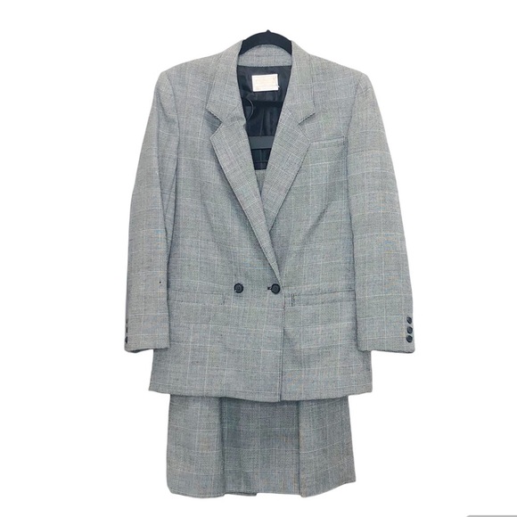 Vintage Pendleton Plaid Striped Coat and Skirt Set - Picture 1 of 14